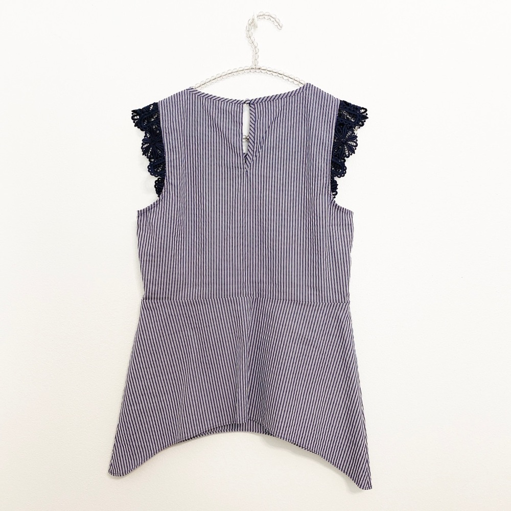 Cabi 5727 Lace Flutter Top Small Euc - image 4